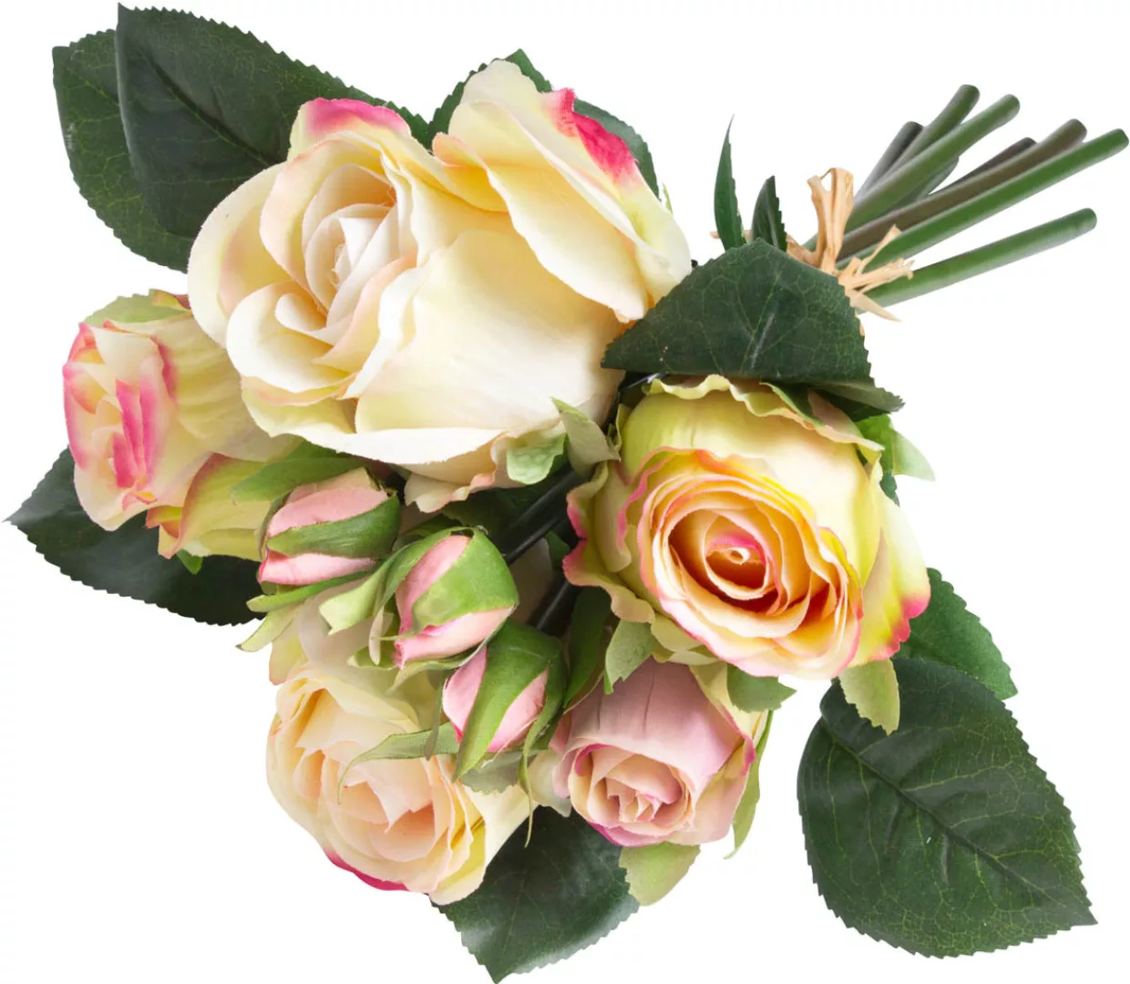 Botanic-Haus Kunstblume "Rosenstrauß mit 5 Rosen und 3 Knospen" günstig online kaufen