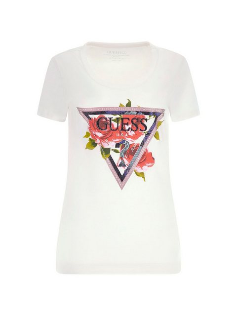 Guess T-Shirt ROSES (1-tlg) Ziersteine günstig online kaufen