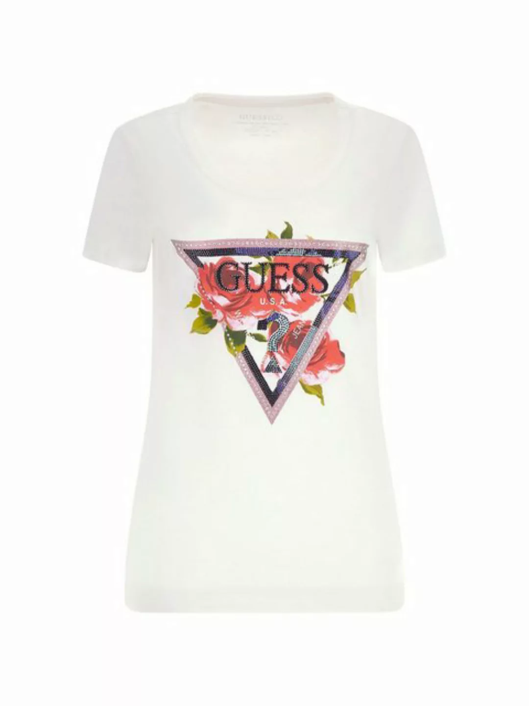 Guess T-Shirt ROSES (1-tlg) Ziersteine günstig online kaufen