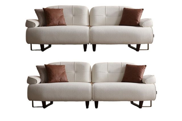 Villa Möbel Sofa Kansas, Hand Made Qualtiy, pflegeleichter Mikrofaserstoff günstig online kaufen