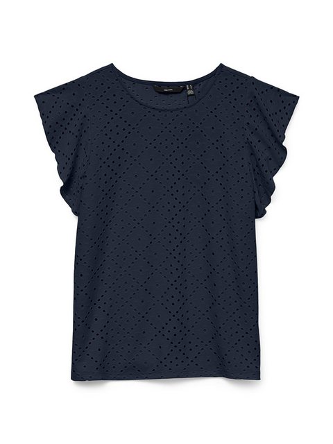 Vero Moda Rundhalsshirt VMTASSA SL FRILL TOP NOOS günstig online kaufen