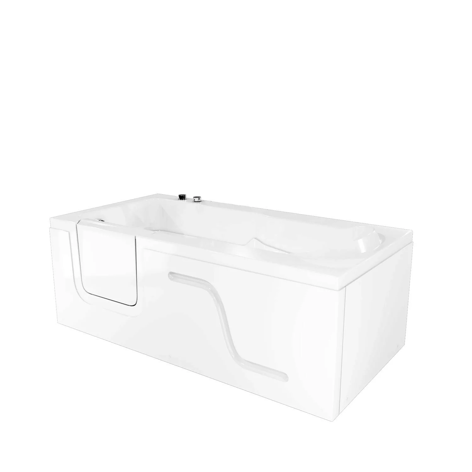 AquaVapore Whirlpool Seniorenwanne mit Tür S17-WP-R 75x150cm günstig online kaufen