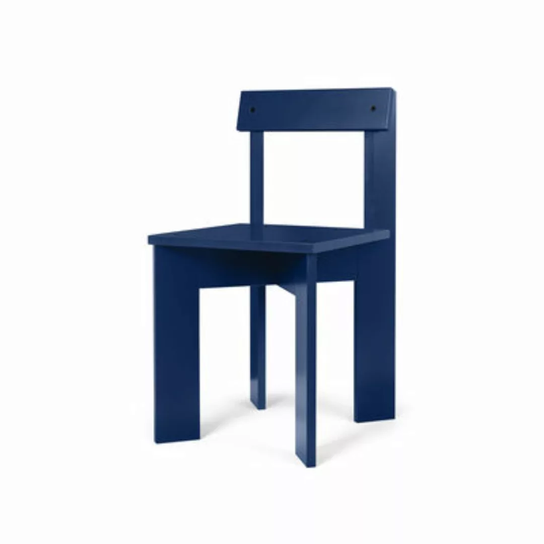 Stuhl Ark holz blau - Ferm Living - günstig online kaufen