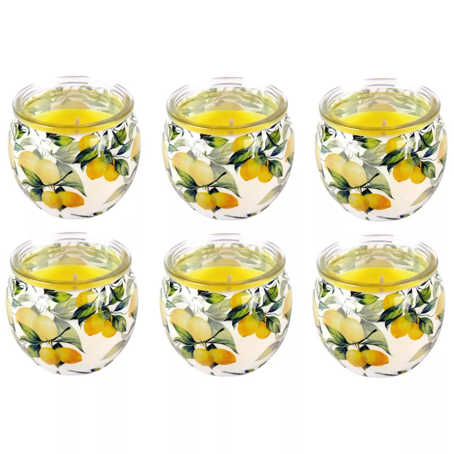 HS Candle Duftkerze Motiv 6er Pack Lemon günstig online kaufen