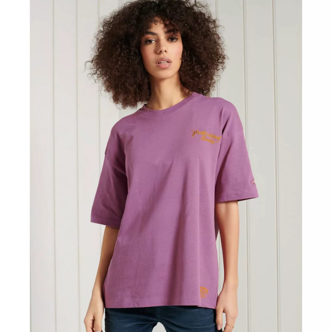 Superdry Workwear Graphic Oversized Kurzarm T-shirt L Amethyst günstig online kaufen