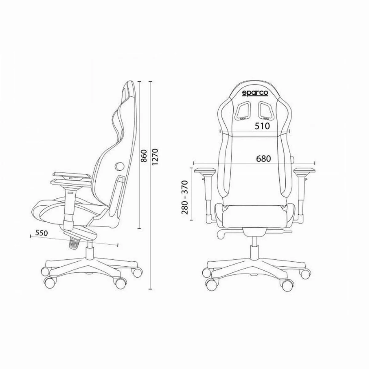 Gaming-stuhl Sparco Icon S00998nrnr Schwarz günstig online kaufen