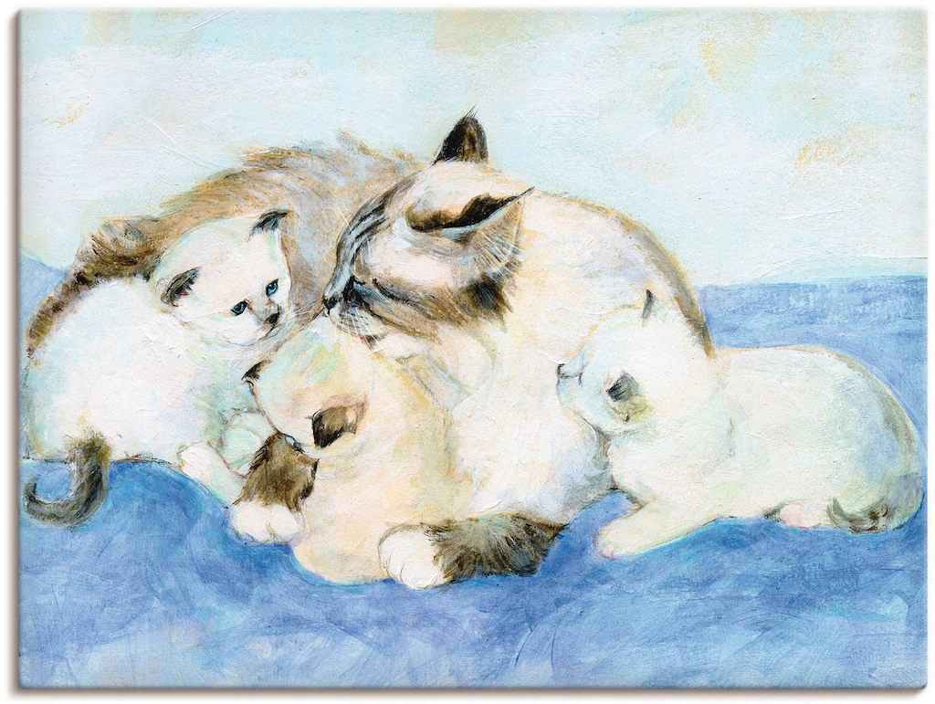 Artland Wandbild "Katzenfamilie", Haustiere, (1 St.), als Leinwandbild, Wan günstig online kaufen