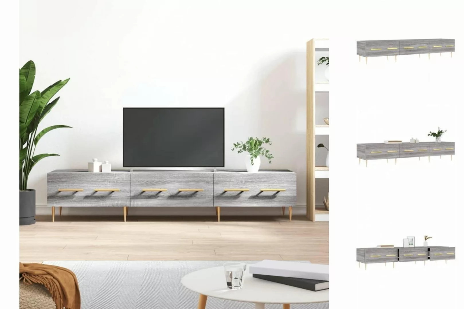 vidaXL TV-Schrank TV-Schrank Grau Sonoma 150x36x30 cm Spanplatte günstig online kaufen