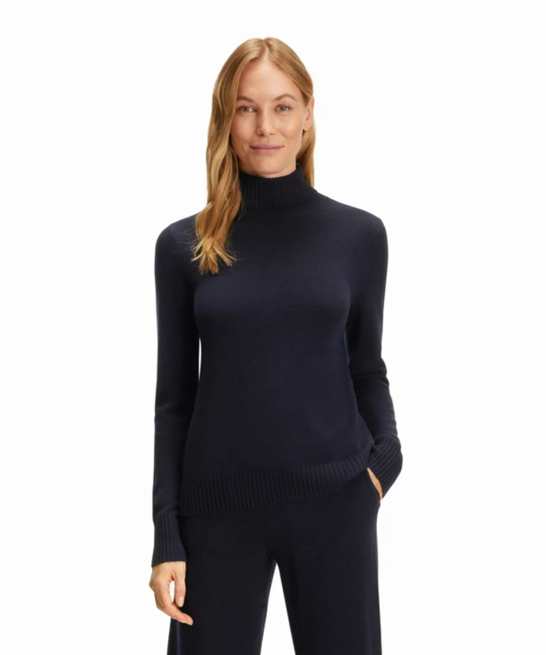 FALKE Damen Pullover Rollkragen, XXL, Blau, Uni, Kaschmir, 64174-643706 günstig online kaufen