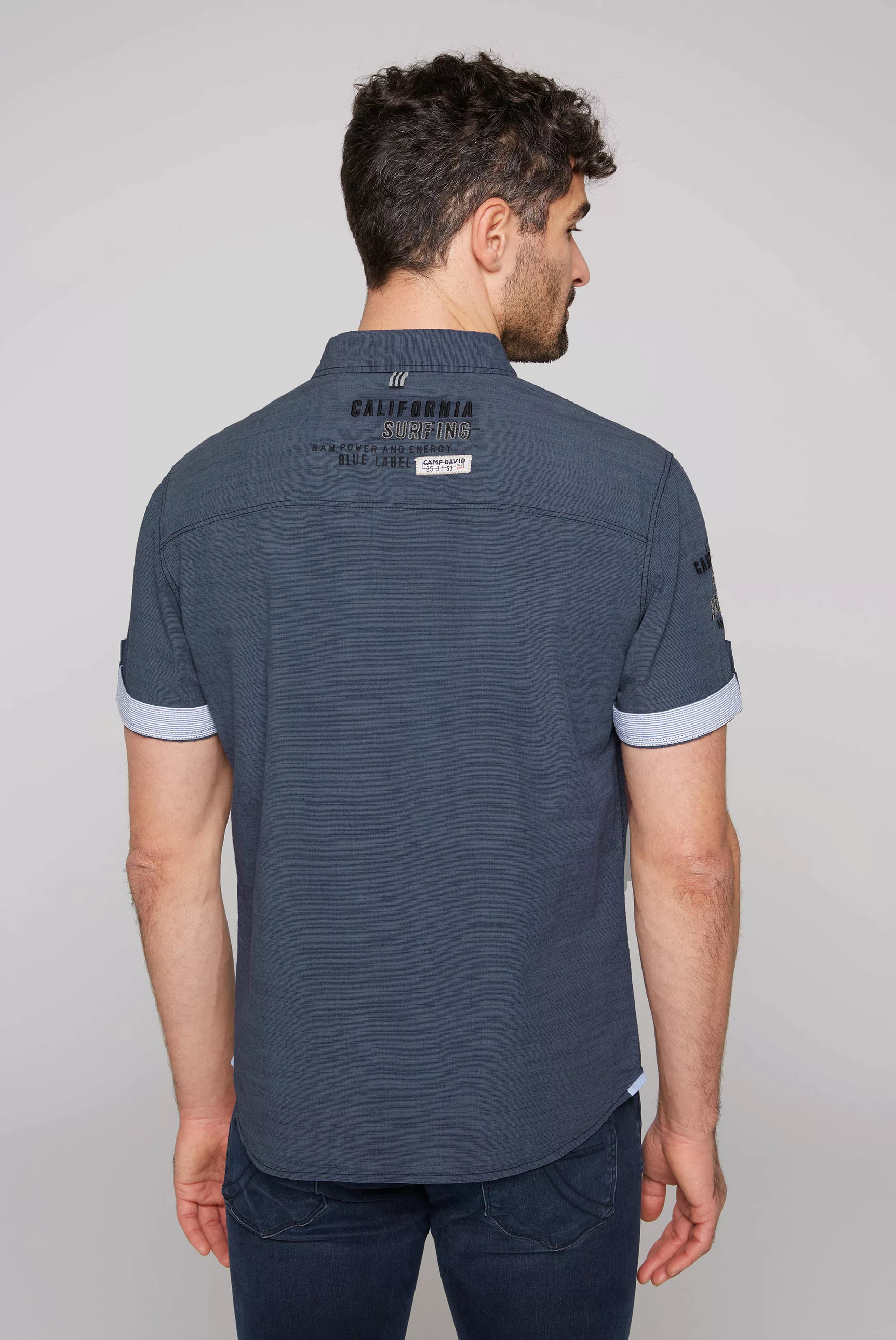 CAMP DAVID Kurzarmhemd, mit feinen Pin-Stripes günstig online kaufen