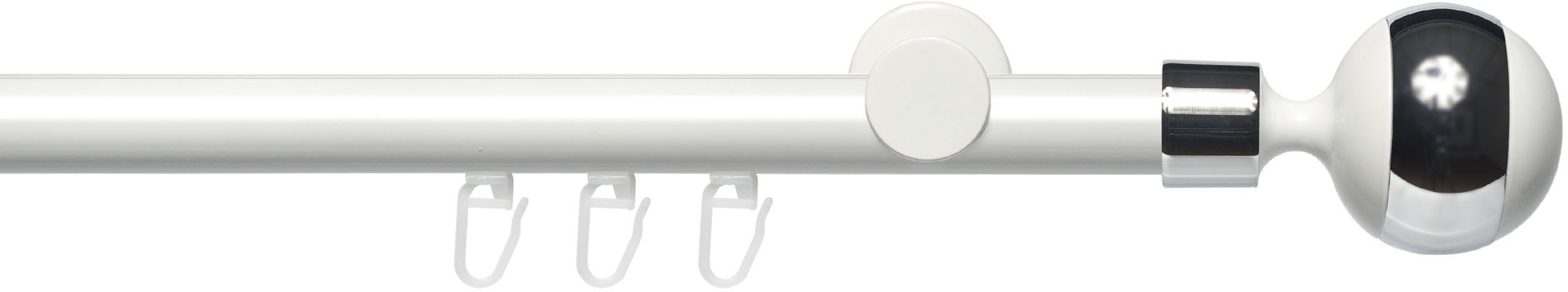 Liedeco Gardinenstange »Innenlaufgarnitur 20 mm Power Kugel mit Ring«, 1 lä günstig online kaufen