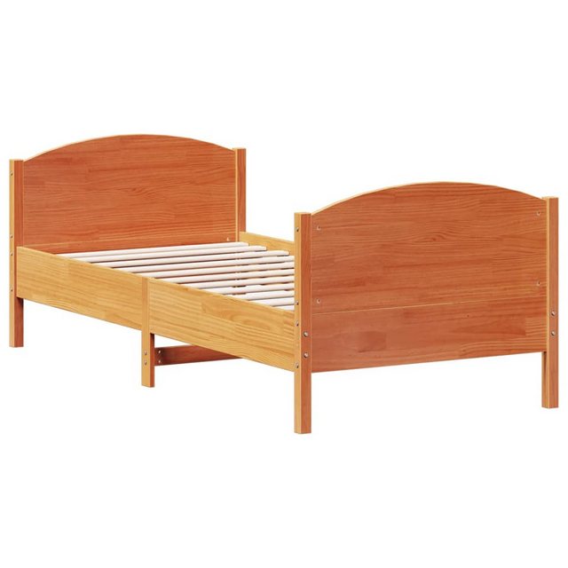 vidaXL Bett Massivholzbett ohne Matratze Wachsbraun 75x190 cm Kiefernholz günstig online kaufen