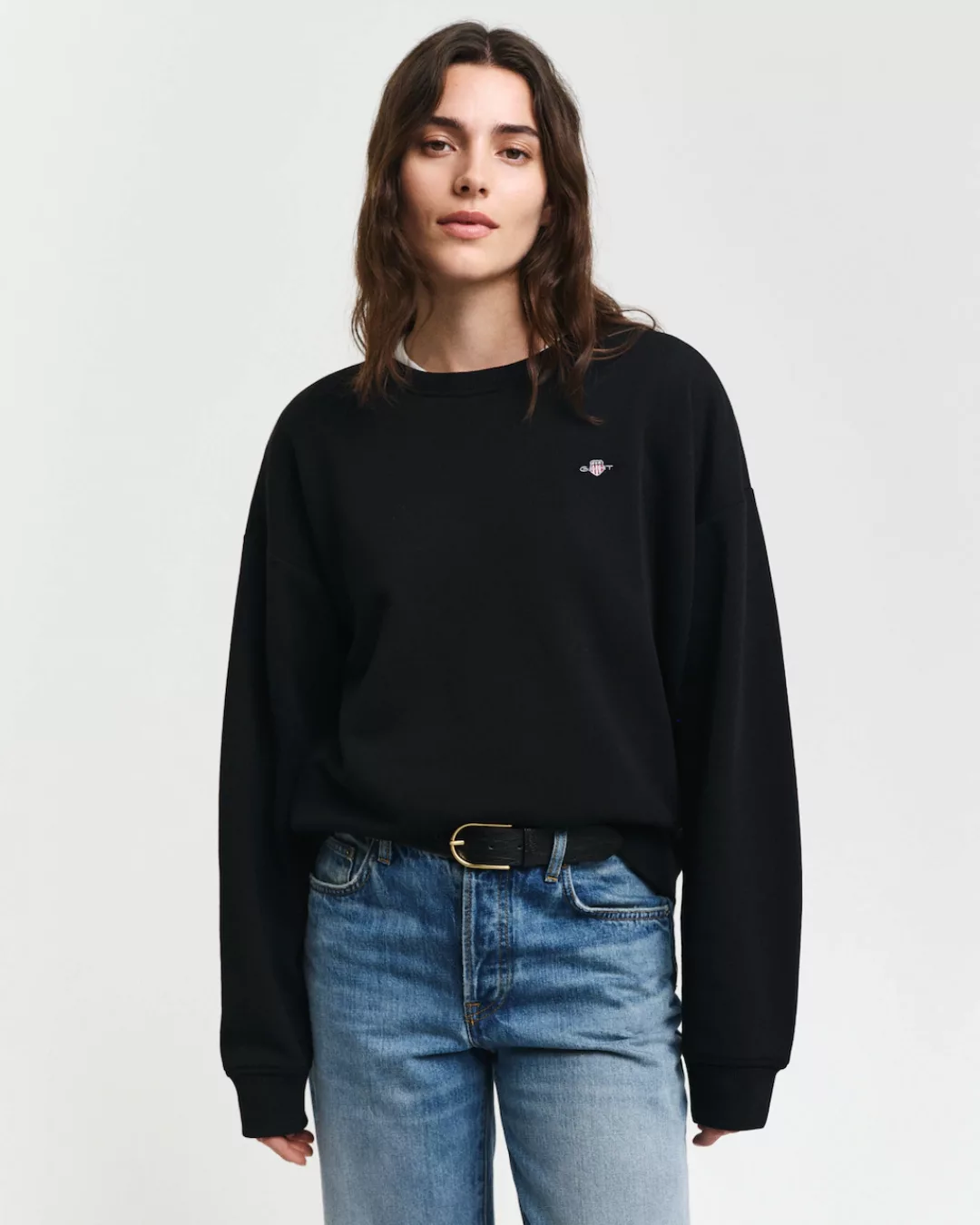 Gant Sweatshirt "SHIELD C-NECK SWEAT", Grafische GANT-Stickerei auf der Bru günstig online kaufen