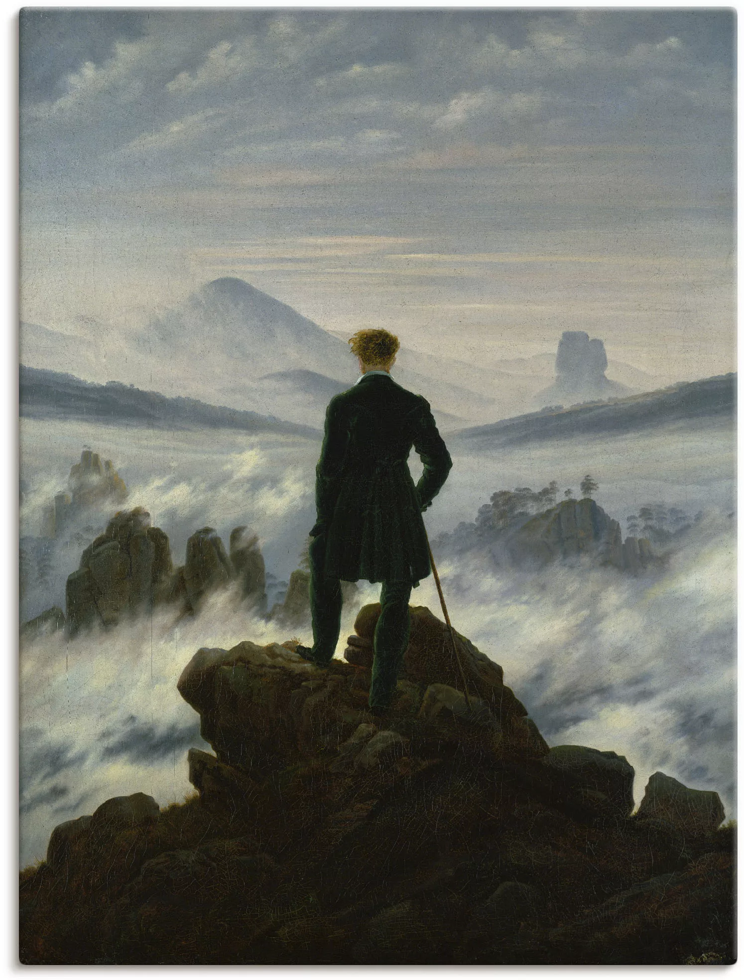Artland Wandbild »Der Wanderer über dem Nebelmeer. Um 1818«, Mann, (1 St.), günstig online kaufen