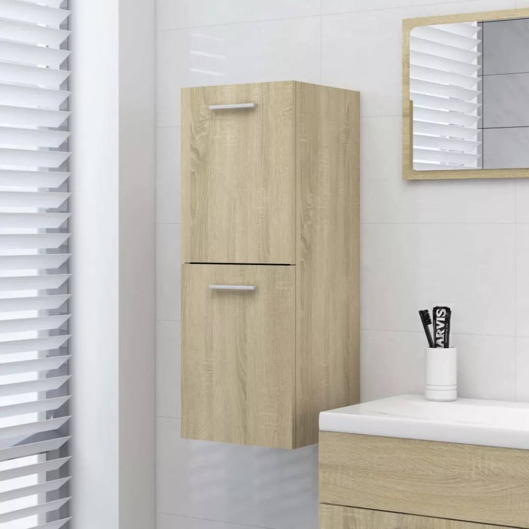 Badezimmerschrank Sonoma-eiche 30x30x80 Cm Spanplatte günstig online kaufen