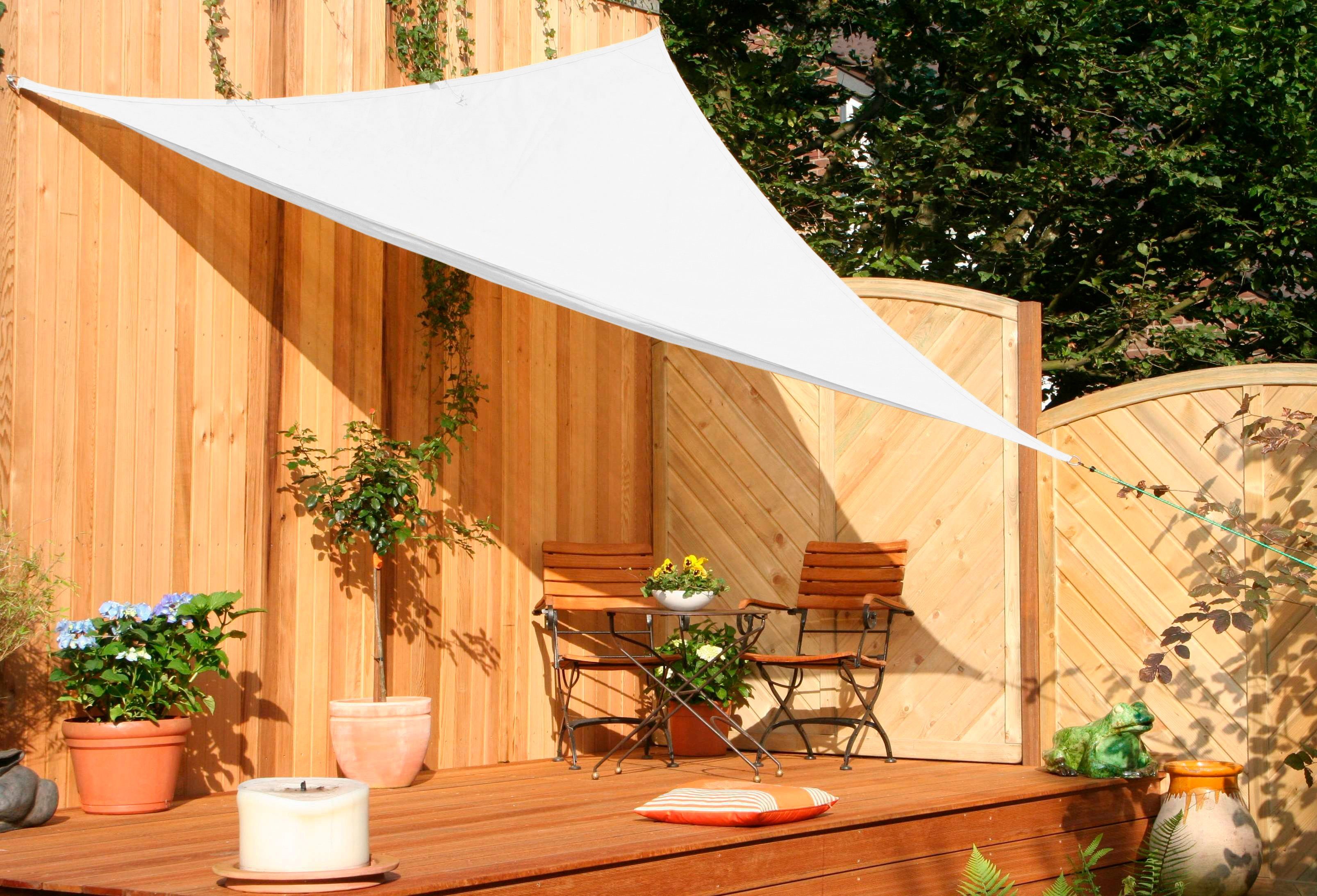 Floracord Dreiecksonnensegel Cremeweiß 300 cm x 300 cm x 300 cm günstig online kaufen