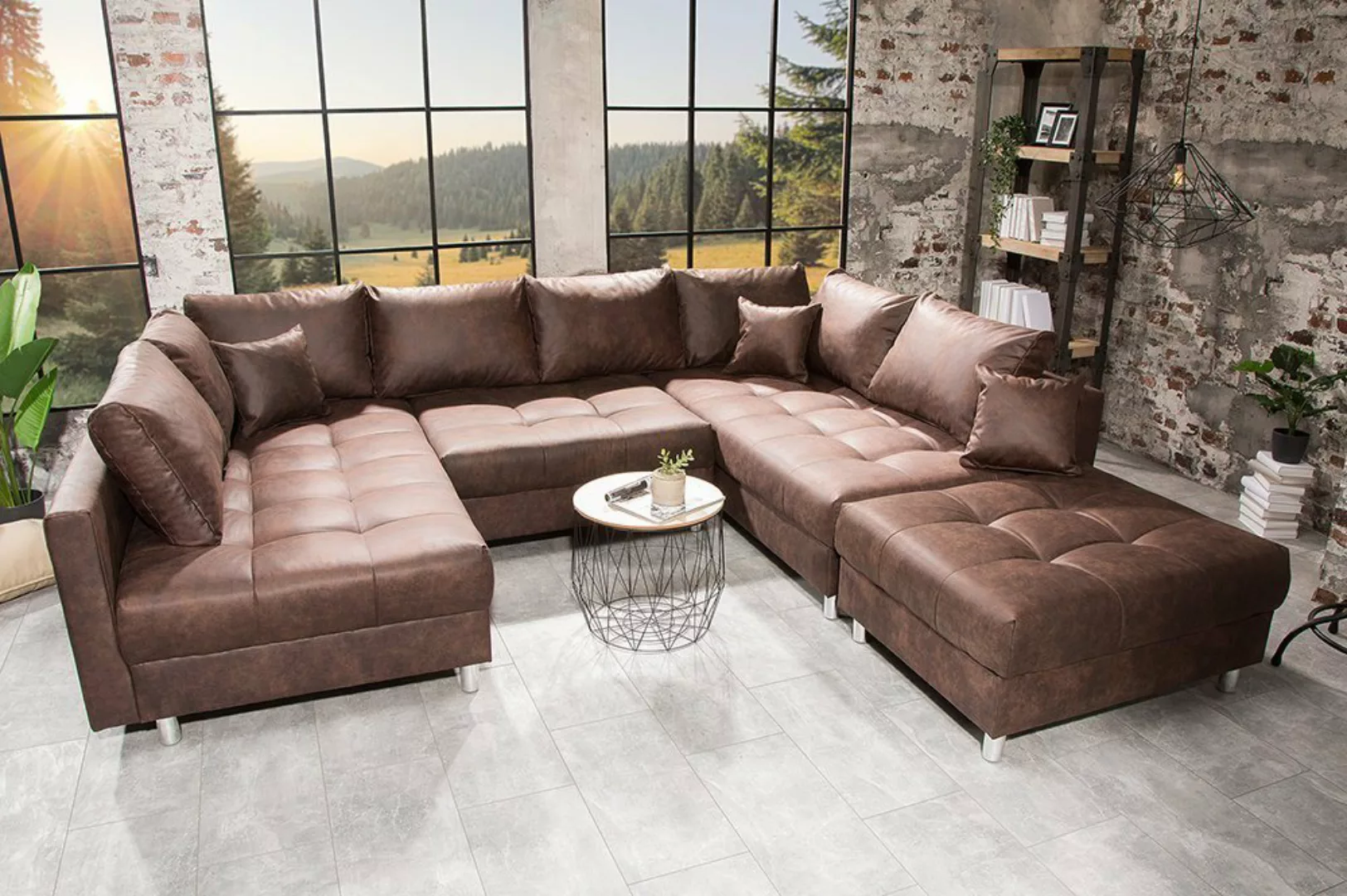 riess-ambiente Wohnlandschaft KENT 305cm braun, Set 2 Teile, Wohnzimmer · X günstig online kaufen