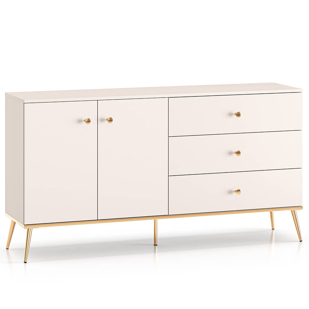 Sideboard in Kaschmir mit goldfarbenen Akzenten, STRUGA-131 günstig online kaufen