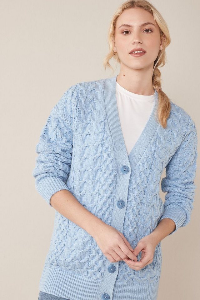 Next Strickjacke Strickjacke mit Knöpfen und Zopfmuster (1-tlg) günstig online kaufen