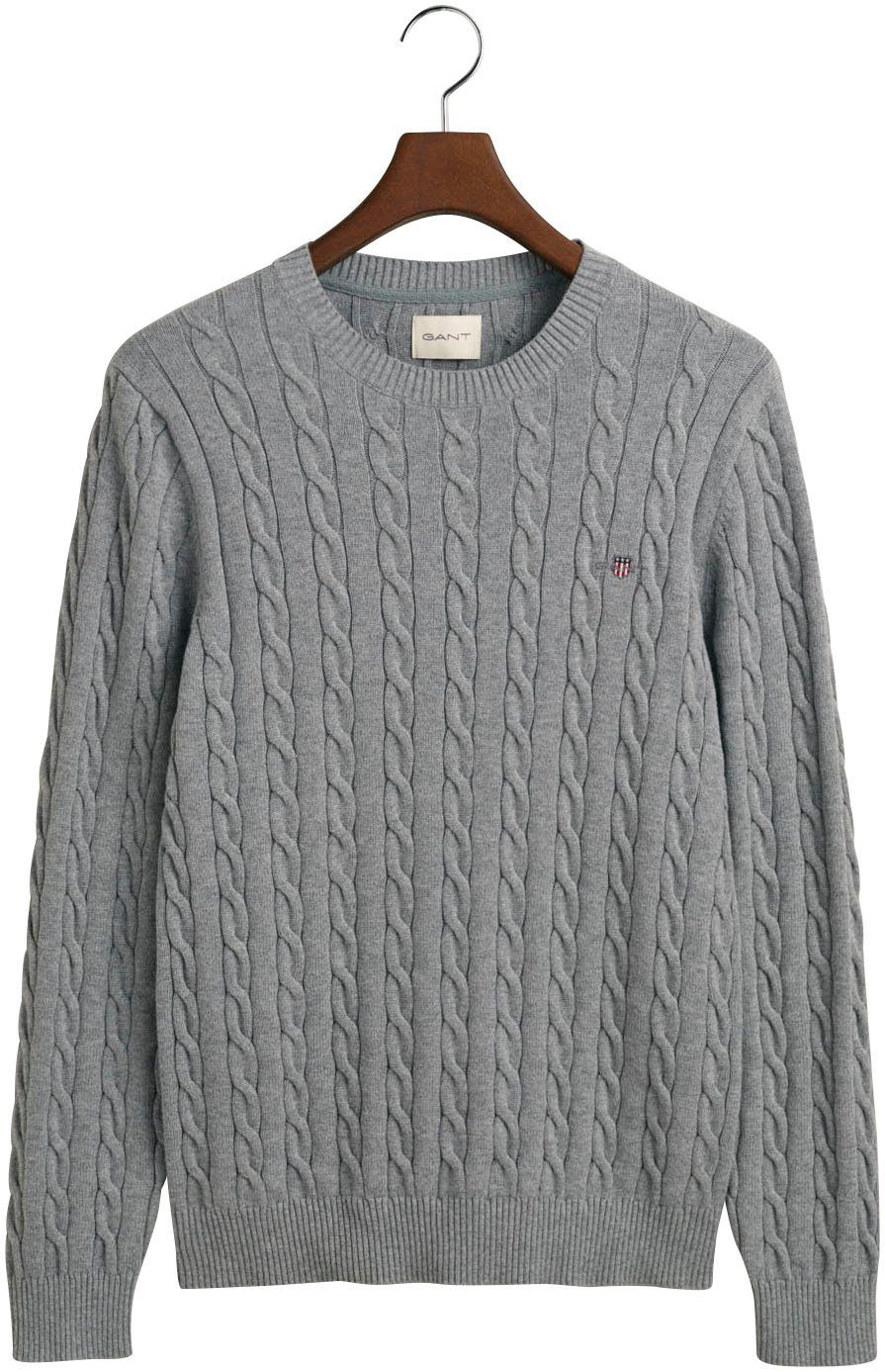 Gant Strickpullover COTTON CABLE C-NECK mit günstig online kaufen