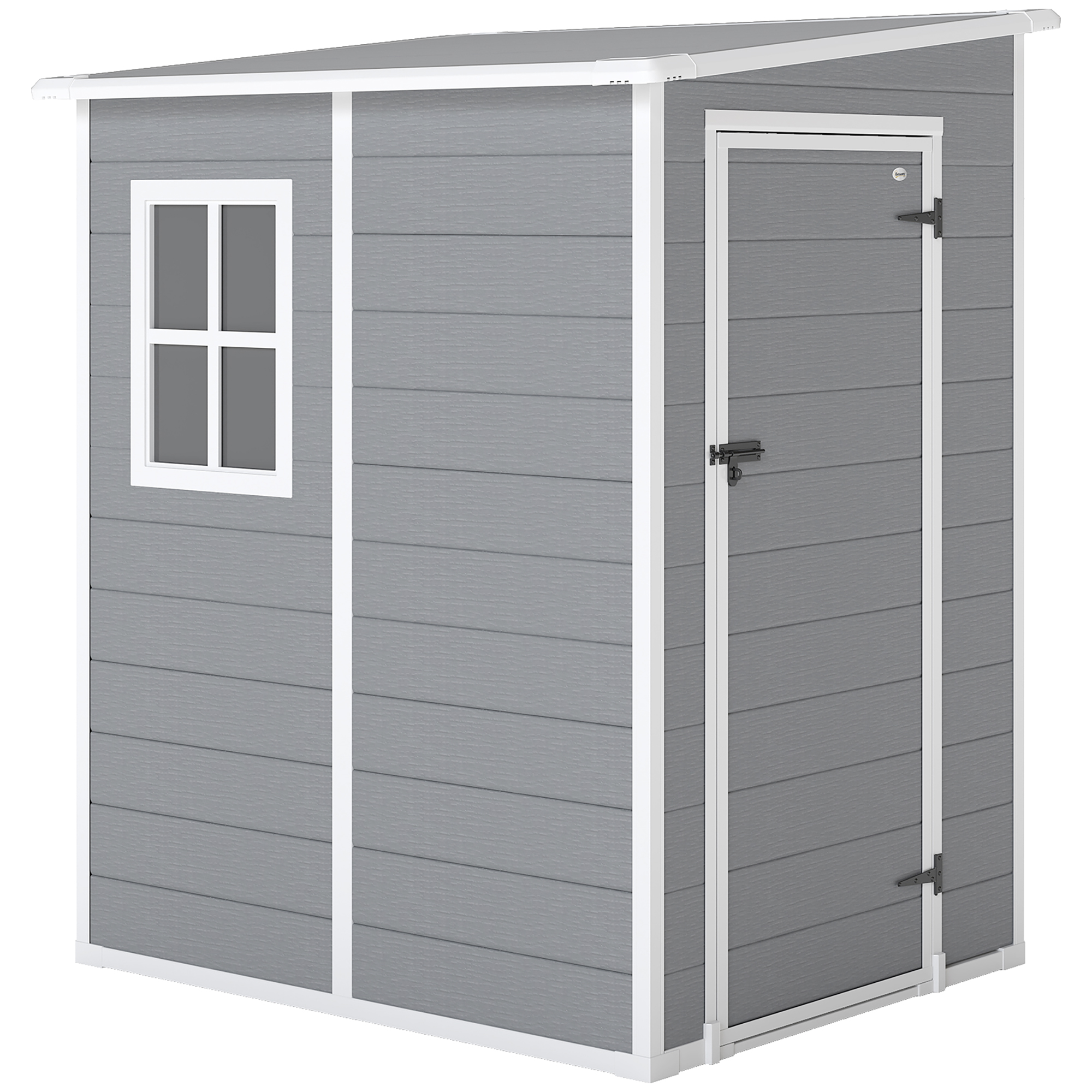 Outsunny Gerätehaus 1,54m³, Gartenhaus mit Pultdach, 122 x 149 x 192/177 cm günstig online kaufen