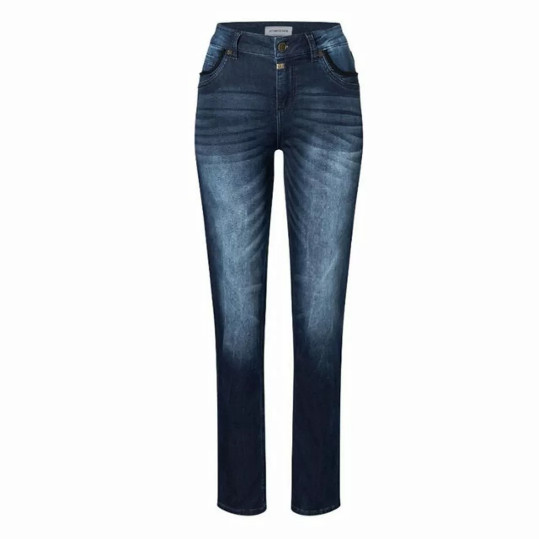 TIMEZONE Damen Jeans TIGHT SANYATZ - Tight Fit - Blau - Baritone Blue Wash günstig online kaufen