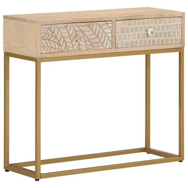 vidaXL Fächerschrank Konsolentisch 90x30x76 cm Massivholz Mango und Eisen ( günstig online kaufen