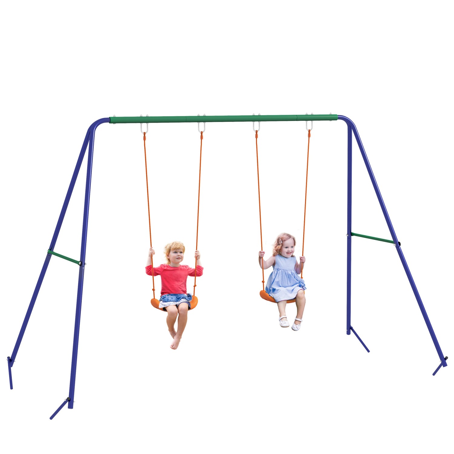 Outsunny Kinderschaukel-Set mit 2 Schaukeln günstig online kaufen