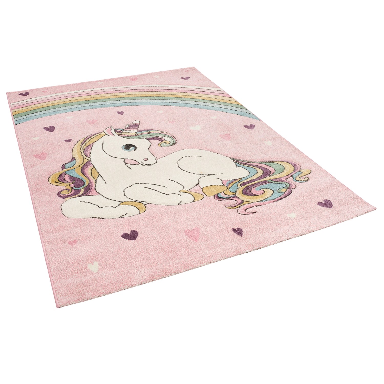 Pergamon Kinder Teppich Maui Kids Einhorn Pastell Rosa 120x170cm günstig online kaufen