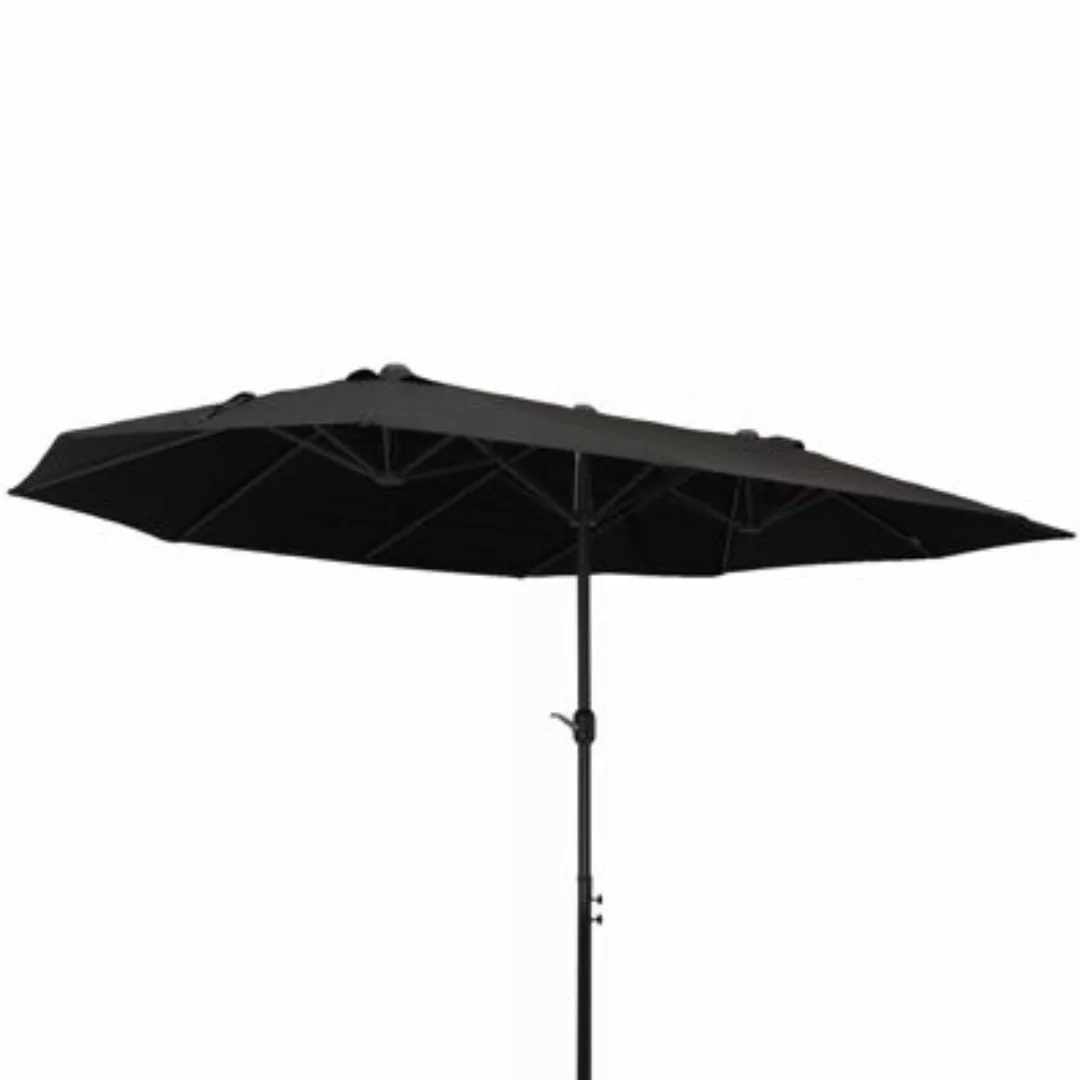 Outsunny Sonnenschirm mit Handkurbel schwarz günstig online kaufen