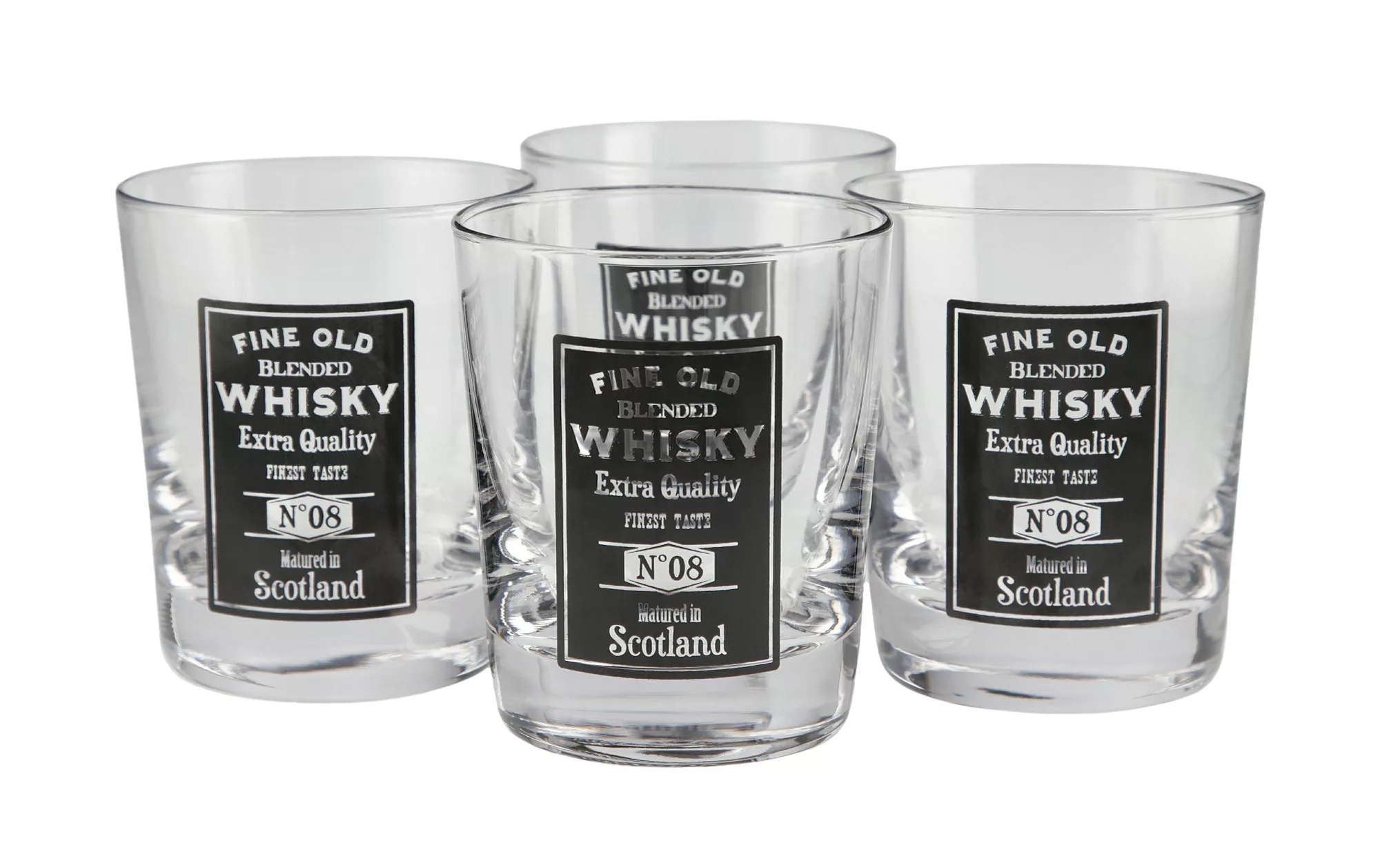 for friends Whiskeygläser, 4er-Set - transparent/klar - Glas - 9,6 cm - Sco günstig online kaufen