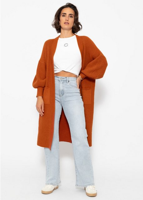 SASSYCLASSY Cardigan Strickjacke Damen lang mit Taschen Cardigan Damen mit günstig online kaufen