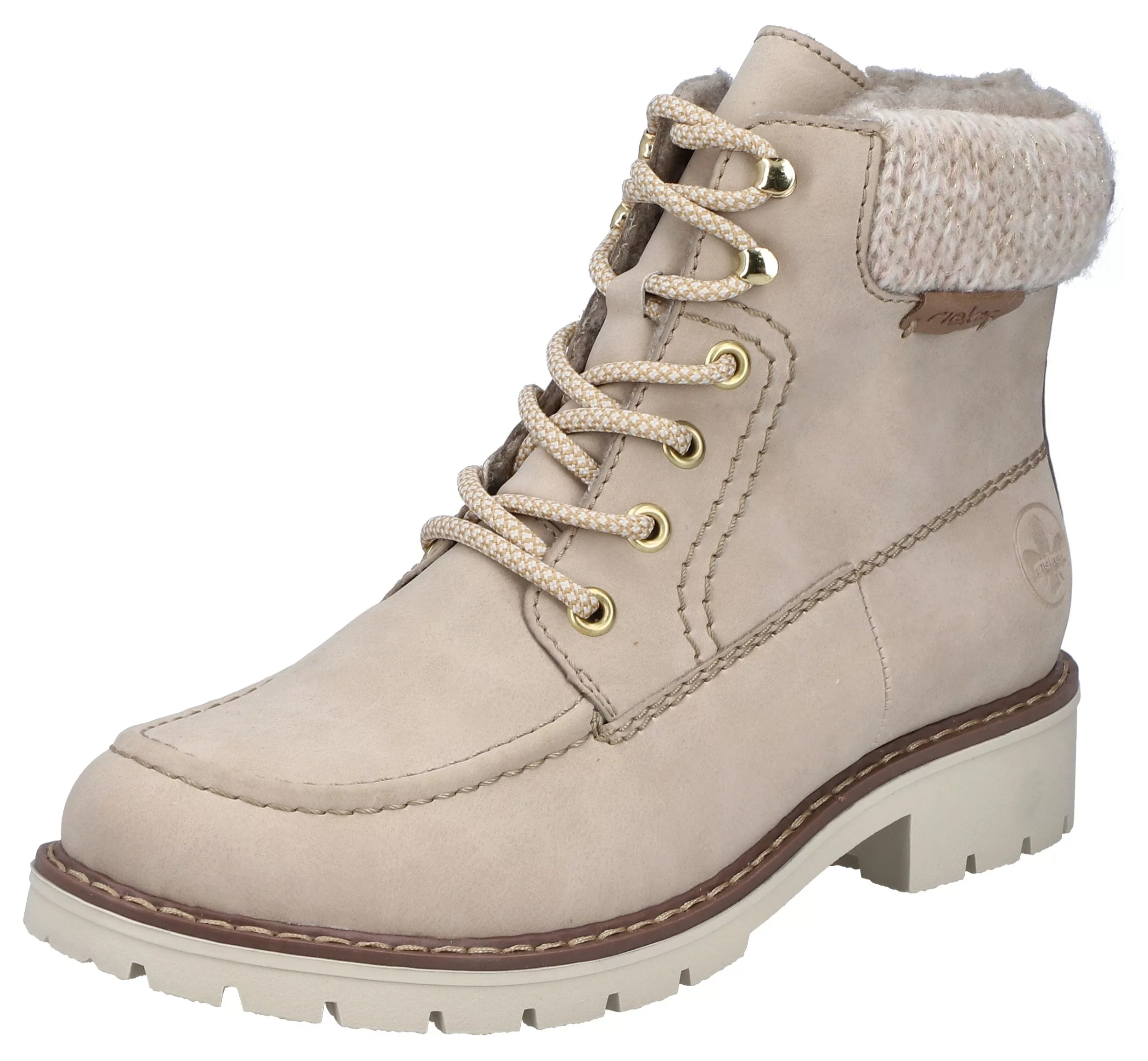 Rieker Schnürstiefelette Damen beige günstig online kaufen