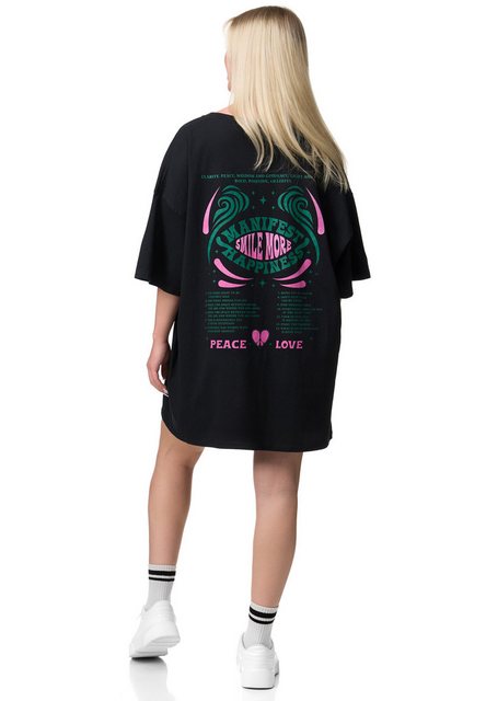 Worldclassca T-Shirt Worldclassca Oversized PEACE LOVE Print T-Shirt lang S günstig online kaufen