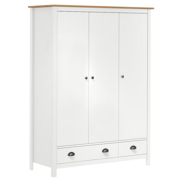 vidaXL Kleiderschrank Kleiderschrank mit 3 Türen Hill Weiß 127x50x170 cm Ki günstig online kaufen