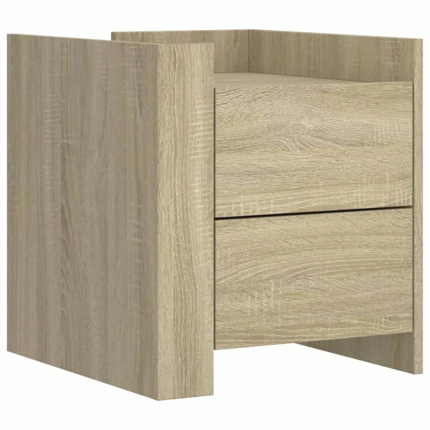 vidaXL Nachttisch Sonoma-Eiche 45x50x50 cm Holzwerkstoff Modell 3 günstig online kaufen