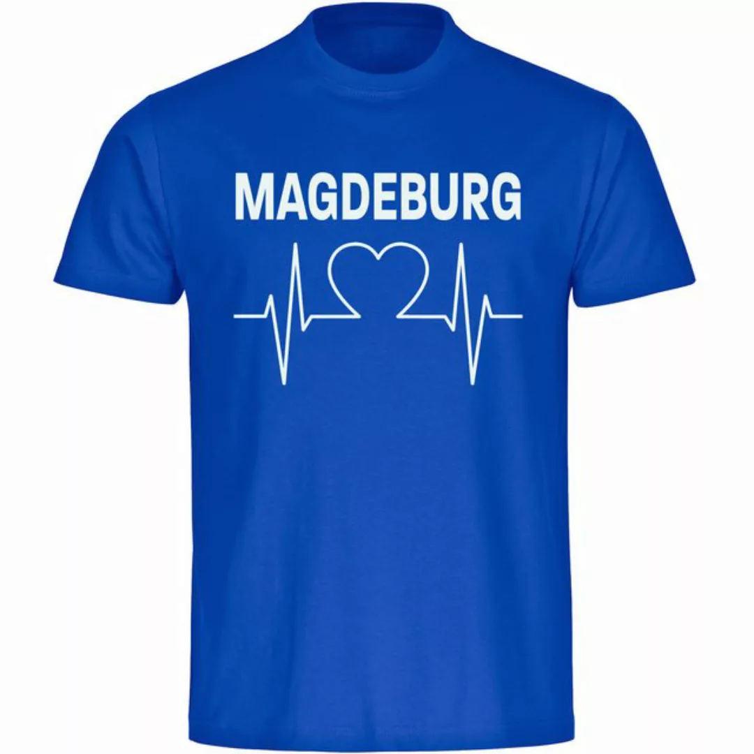 multifanshop T-Shirt Herren Magdeburg - Herzschlag - Männer günstig online kaufen