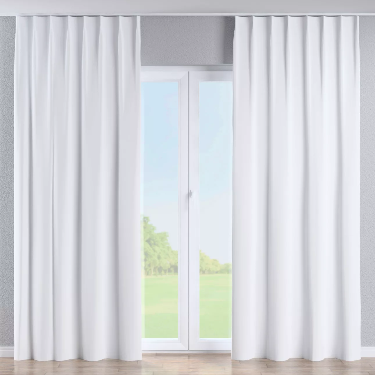 Vorhang mit flämischen 1-er Falten, weiß, Blackout FR Premium (269-26) günstig online kaufen