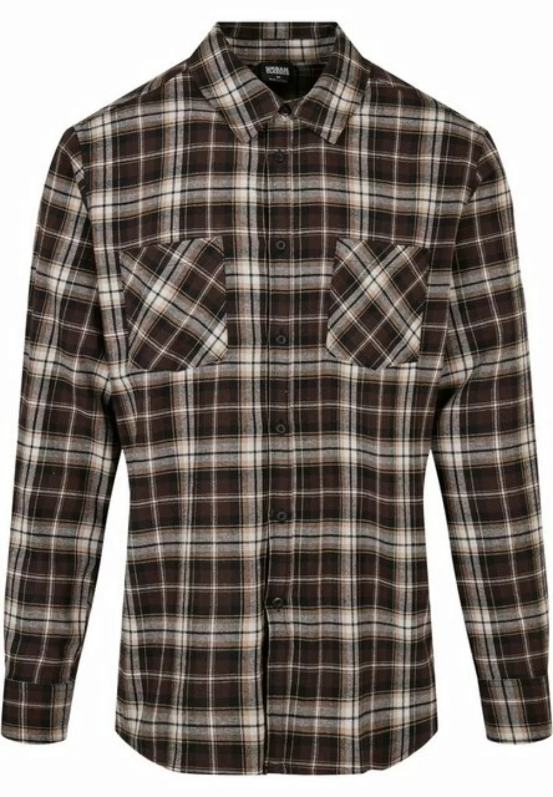 URBAN CLASSICS Langarmhemd Urban Classics Herren Checked Roots Shirt (1-tlg günstig online kaufen