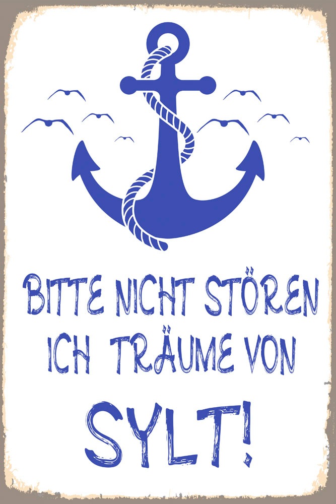 queence Metallbild "Traum von Sylt", Sprüche-Schriftzug-Sprüche-Sprüche & T günstig online kaufen