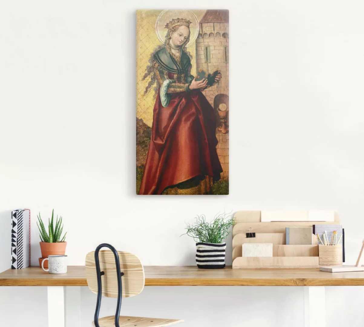 Artland Wandbild "Die heilige Barbara.", Frau, (1 St.), als Leinwandbild, P günstig online kaufen