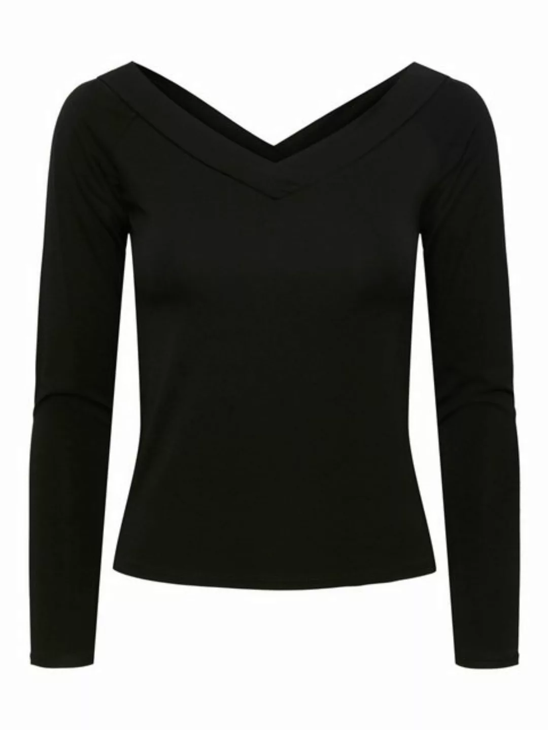 pieces Langarmshirt PCMALIVA LS OFF SHOULDER V-NECK TOP NOOS günstig online kaufen