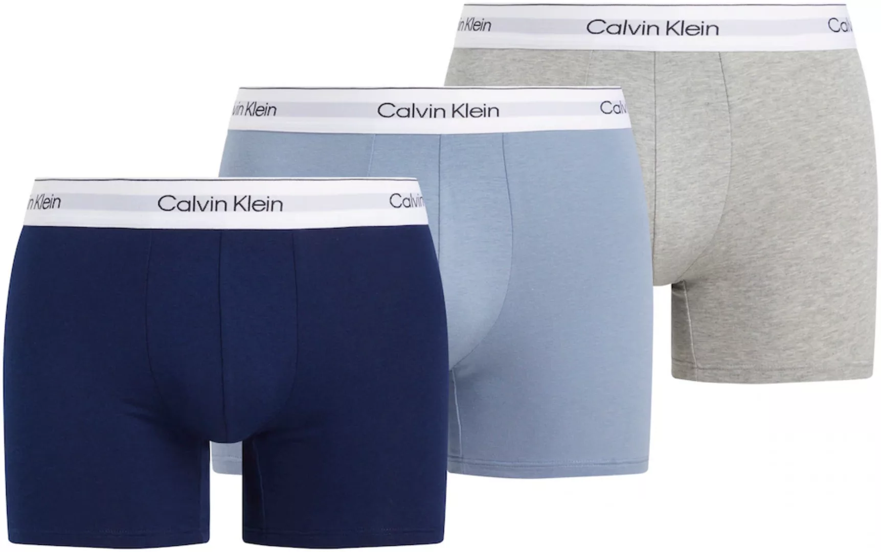 Calvin Klein 3-er Set Boxer Briefs Blau & Grau günstig online kaufen