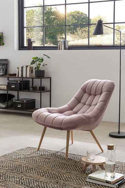 SalesFever Relaxsessel, mit XXL-Steppung, mit schwarzen oder naturfarbenen günstig online kaufen