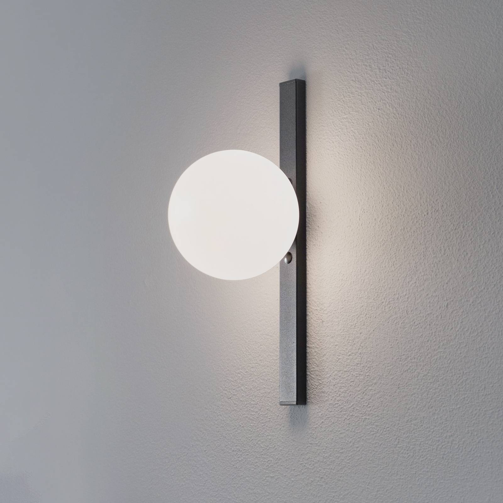 Wandleuchte Garda, schwarz, Metall, Glas, 1-flammig günstig online kaufen
