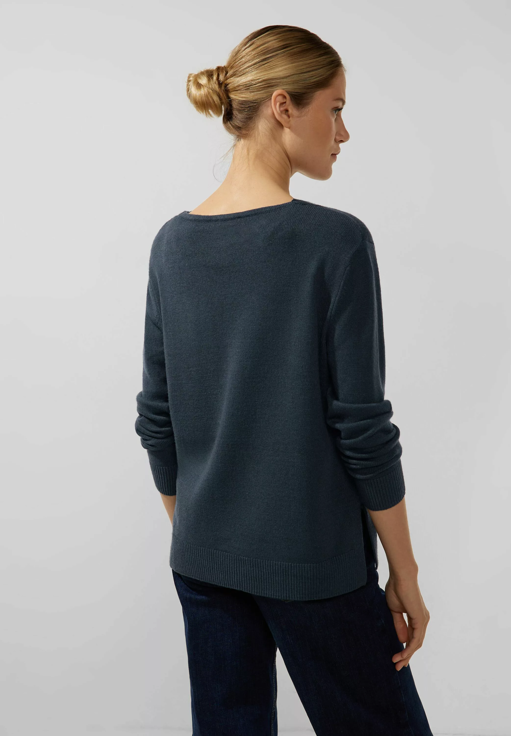 STREET ONE V-Ausschnitt-Pullover, aus softem Materialmix günstig online kaufen