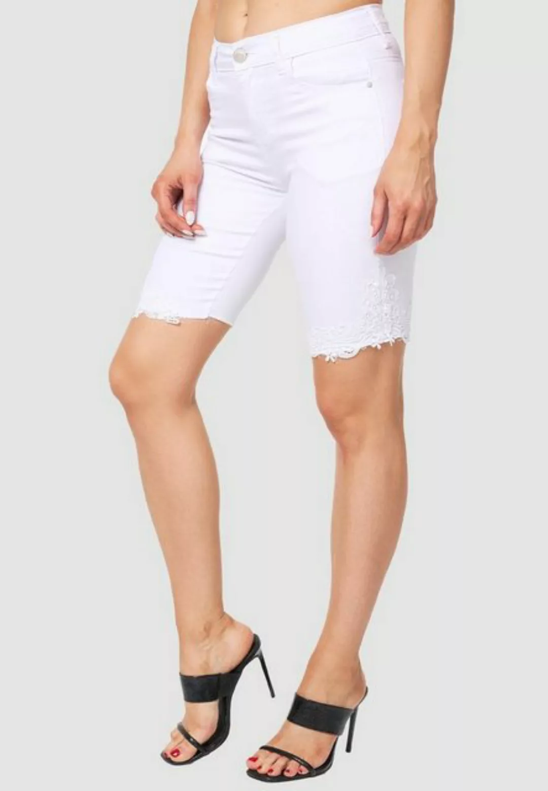 MiSS RJ Jeansshorts High Waist Denim Jeans Shorts Bermuda Stretch Hose mit günstig online kaufen