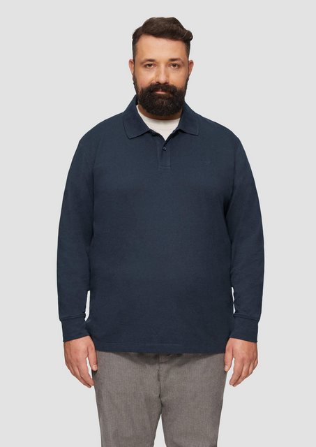 s.Oliver Kurzarmshirt Poloshirt aus Piqué mit Logo-Stickerei Logo günstig online kaufen