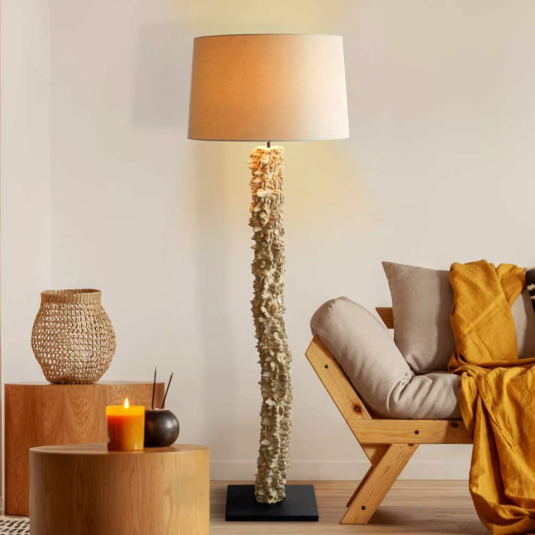 Stehlampe Treibholz maritim 150 cm hoch Cremefarben günstig online kaufen