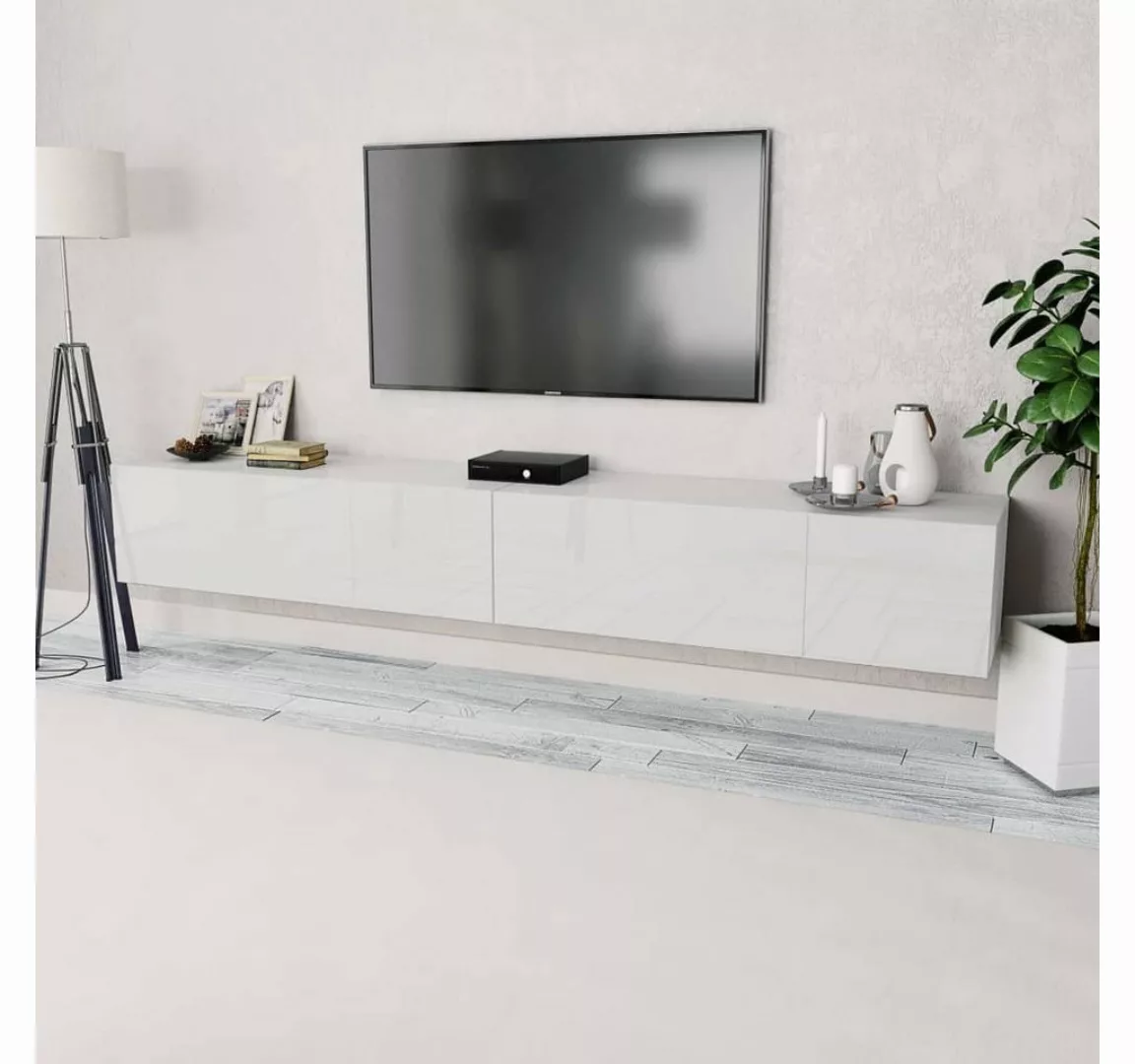 vidaXL TV-Schrank TV-Schränke 2 Stk. Holzwerkstoff 120x40x34 cm Hochglanz W günstig online kaufen